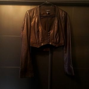 Cropped Leather Jacket